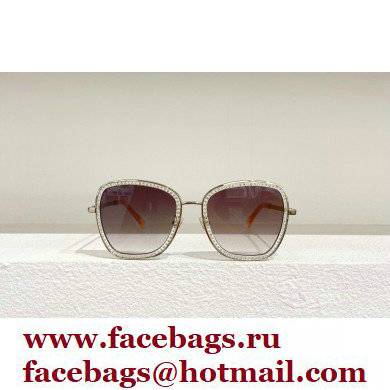 chanel Metal & Strass Square Sunglasses A71459 07 2022